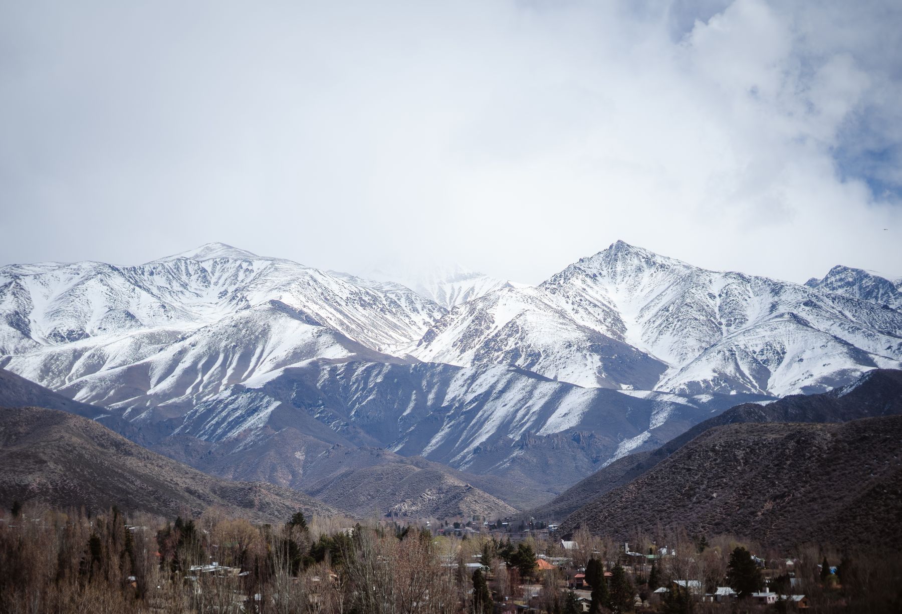 Snow-capped Andes above Potrerillos, Mendoza